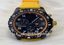Drop Mens Watch 48mm Large Dial Timer Watches Automatic Calendar Quartz Fashion WristWatch Rubber Strap7133924