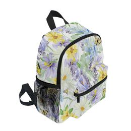 Backpacks 2023 Children Backpack Kids Toddler School Bag Flower printing Kindergarten Preschool Bag 3-8 Years Old Schoolbag For Boy Girls