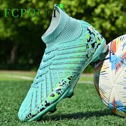 American Football Shoes Arrival Soccer Indoor Men Long Spike Sock Boots Couples Cleats Mens Womens Training Shoe