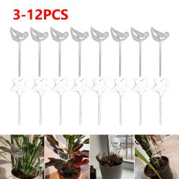 Kits 112pcs Automatic Flower Watering Device Plant Waterer Self Watering Globes Bird Shape Hand Blown ClearPlastic Aqua Bulbs