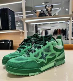 Tasarımcı Marka kaykay Sıradan Ayakkabı Erkekler Örgü Sneaker Platform Dantel-Up Runner Kadın Spor ayakkabı ayakkabısı US5-12