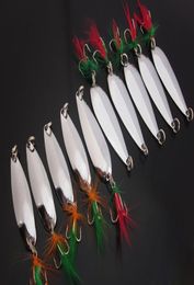 50pcsLot Fishing Lure Spoon Fishing Spoons Hooks 65g72g0124524005