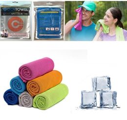 9030cm ice cold towel cooling summer sunstroke sports exercise cool quick dry soft breathable cooling towel1687505