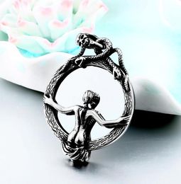 Pendant Necklaces Magic Mirror Necklace With Stainless Steel Skull Clasp Chain DropshipingPendant5323445