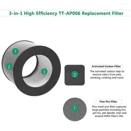 Storage Bags 2 Pack Replacement Filter For TaoTronics-AP006 Air Purifier 3-In-1 H13 True HEPA And Activated Carbon