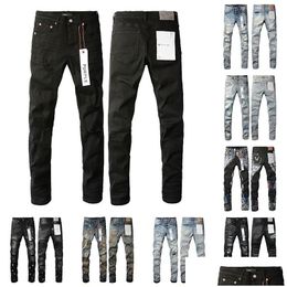 Mens Jeans Purple Designer Fashion Died Ripped Bikers Womens Denim Cargo For Men Black Pants Drop Delivery Apparel Clothing Dh7B3