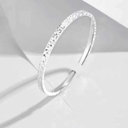 Bracciale di ghiaccio in frantumi per ragazze regali alla moda e versatile in oro in frantumi e argento esplosivo flash aprire bracciale regolabile