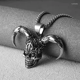 Chains 38/2000 Men Hip-hop Fashion Clown Skull Stainless Steel Necklace