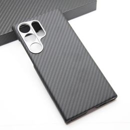 Cases Case for Samsung Galaxy S23 S24 Ultra Magsafe Strength Magnetic Ring Real Carbon Fibre Aramid Mobile Phone Protective Cover