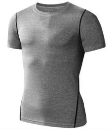 New Fashion Men Sport Jerseys Short Sleeve Tshirt for Running Gym Training Wear Baselayer Fitness Tee Tops Compression T Shirt Men6333041