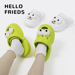 Pantofole per donne in estate simpatiche sandali cartoni animati per usura esterna scarpe per buchi anti-skid per donne da uso interno