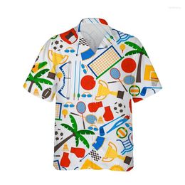 Men's Casual Shirts Basketball Badminton3D Print Sports Shirt Soccer Tees Teen Cool Clothing Funny Tops Sport Streetwear & Blouses