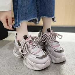 Casual Shoes 2024 Summer Net Face Hollow Sandal Fashion All Match Thick Sole Inside Increase Women's