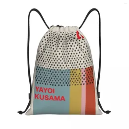 Shopping Bags Custom Yayoi Kusama Dots Drawstring Bag Men Women Portable Gym Sports Sackpack Training Storage Backpacks