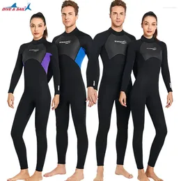 Women's Swimwear European And American Diving Suit3MMMen's One-Piece Long Sleeves Warm Surfing Suit Cold-Proof Snorkelling Winter Swimming