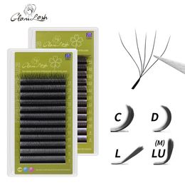 GLAMLASH 3D 4D 5D W Shaped Eyelash Lashes Easy Fan s Wholesales YY Premade Volume 12 Rows Style Natural Soft 240423