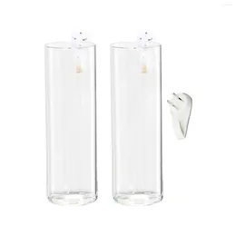 Vases 2Pcs Glass Wall Hanging Planter Terrarium Ornament Hydroponic Test Tube Flower Vase Plant Propagation Stations