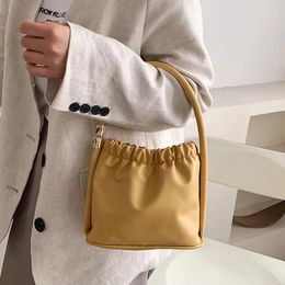 Shoulder Bags Mini PU Leather Simple Solid Colour Crossbody For Women 2024 Summer Purses And Handbags Luxury Designer Brand