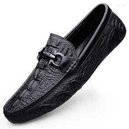 Casual Shoes Moccasins First Layer Cowhide Loafers Men's Genuine Leather Business High-End Men