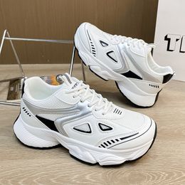 2024 New Versatile Little White Shoes Casual Sports Thick Sole Purple Board Shoes GAI