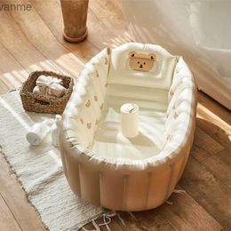 Bathing Tubs Seats 35 inch inflatable newborn bathtub unisex printed baby portable bathtub travel pool WX