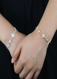 2020 Luxury Fashion Cubic Zirconia Stone Adjust Charm Bracelet for Women Exquisite Gold Silver Colour Chain Cuff Bracelet Girl Jewe7580957