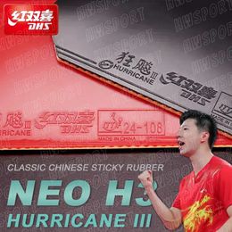 Original Hurricane 3 Neo Table Tennis Rubber Sticky Professional Ping Pong Rubber No Need for a Booster 240419