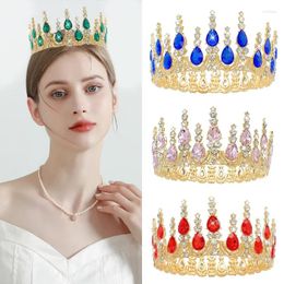 Hair Clips YY Round Bridal Tiara Crown Crystal Wedding Headbands Women Girl Headpiece Prom Ornaments Head Jewelry Accessories
