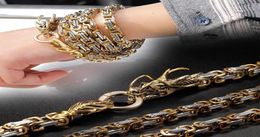 Link Chain 101cm Outdoor Stainless Steel Protection Dragon Hand Bracelet Byzantine Necklace Tactical Metallic Whip 2022282e5837529