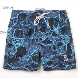 Psychological Bunny Shorts Trendy Brand Designer Mens Beach Shorts American Brand Print Surfing Psych Shorts Quick Drying Summer Hawaiian Style Luxury 2066