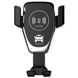 NEW Wireless Car Charger 15W Fast Chargers Mount Air Vent Gravity Phone Holder Compatible for ip samsung all Qi Devices