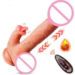 Other Health Beauty Items Realistic Silicone Dildo for Women Wireless Thrusting Anal Big Penis With Suction Cup Skin feeling Vibrator s for Adult Y240503