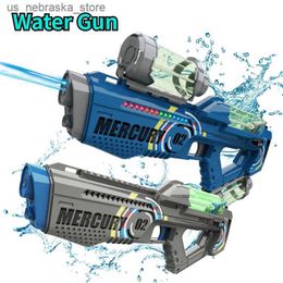 Sand Play Water Fun Electric water gun toy fully automatic continuous shooting luminous interactive childrens Q240408