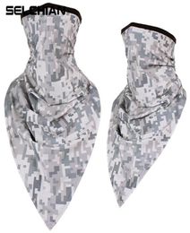 Tactical camouflage Scarves Bandana Mesh Tube Triangle Face Scarf CS masked Headband Neck Face Gaiter Cover Men Women1205264