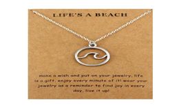 Pendant Necklaces Ocean Waves Beach Necklace Nautical Surfing Pendants Women Men Jewellery Lover039s Party Gift Drop1588726