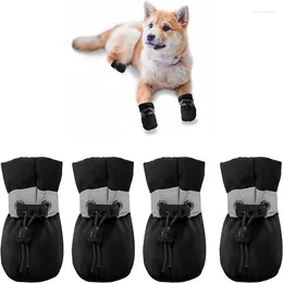 Dog Apparel 4pcs Waterproof Pet Shoes Anti-slip Rain Snow Boot Thick Warm For Small Cats Dogs Puppy Socks Booties