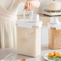 Storage Bottles Flour&Cereal Dispenser Food Containers Organiser Box Plastic Jars For Rice Coffee Spice Kitchen