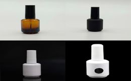 15ml Black Frost White Empty Nail Polish Glass Bottle 12oz nail enamel Containers glass bottle with brush cap F27442157212