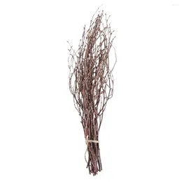 Decorative Flowers 10Pcs 40cm Natural Birch Branches Dry Wooden Sticks Home Decoration Household Ornament Brown