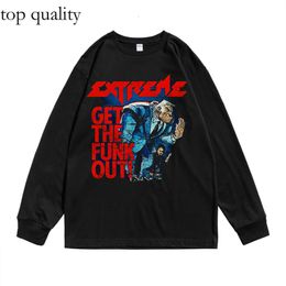 American Heavy Metal Rock Extreme Band Album Printed Long Sleeved T-Shirt Loose Pure Cotton Unisex Y2k 925