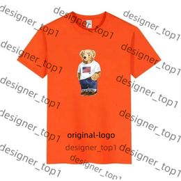 polo shirt Brand Bear Shirts mens t shirts designer Shirt Sports Polo Summer Cotton Fashion Mens Women Tees Black white Clothes 6733