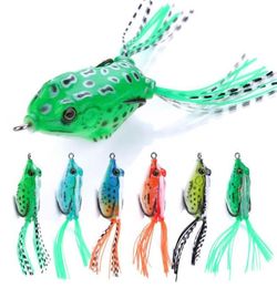 HENGJIA 60pcs Topwater Frog with High carbon Soft Bait 5 5CM 12 5G Fresh Water Bass Minnow Fishing Lure FO003289w1129900