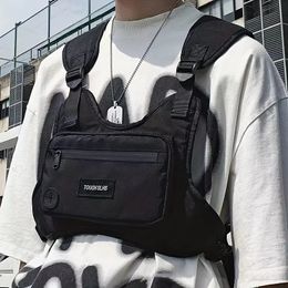 Chest Bag Hip Hop Streetwear Large Capacity Waist sports casual vest bag for Men Women 240416