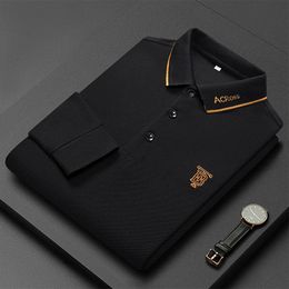 High Quality Mens Casual Long Sleeved Paul Polo Shirt Luxury Embroidered TShirt Spring And Autumn Fashion Breathable Top 240508