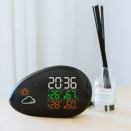 Gauges Wireless Weather Station Color Lcd Thermometer Forecaster Clock Indoor Outdoor Humidity Meter With 30m Remote Sensor