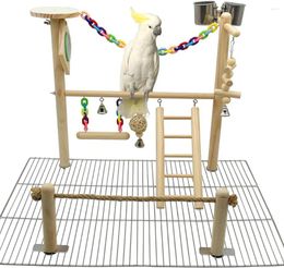 Other Bird Supplies Playground For Top Of Cage Parrot Gym Hanging Chewing Toys Play Stand Conure Parakeets Budgie Cockatiels