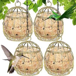 Other Bird Supplies Ancient Metal Feeder Basket Creative Hollow Out Wire Cage Large Capacity Bite Resistant Pets Accessories