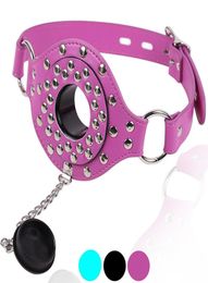 BDSM Open Mouth Gag Plug Bondage Slave Restraints Leather Belt In Adult Games For Couples Fetish Oral Sex Toys For Women Men HS54961242