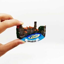 3PCSFridge Magnets 5Pcs/Set Belgium Brussels Brugge Resin Fridge Magnet Travel Souvenir Refrigerator Magnets 3D Stickers Handicraft Gifts