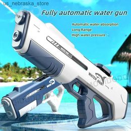 Sand Play Water Fun Automatic water gun toy high-pressure large capacity high-tech electric sprinkler spray outdoor swimming pool Q240408